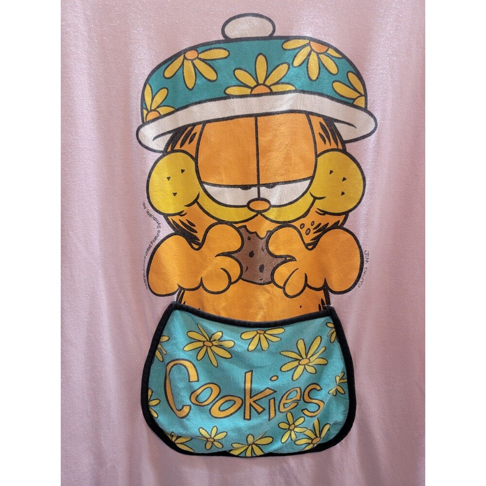 Vintage 1990s Flirts Cookie Pocket Garfield Graphic Sleep Shirt One Size - Picture 2 of 8